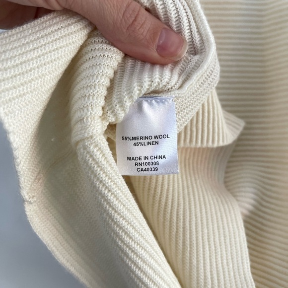 Peter Millar Campbell Ottoman Rib Sweater Ivory - L - Picture 7 of 7